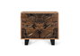 Giner y Colomer Cómoda de Madera de Acacia y Patas de Metal 3 Cajones